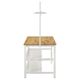 Coaster® Hollis Brown/White Counter Height Table with Pot Rack-1