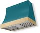 AGA Marquee 36" Salcombe Blue Wall Mounted Range Hood with Brushed Brass Trim-0
