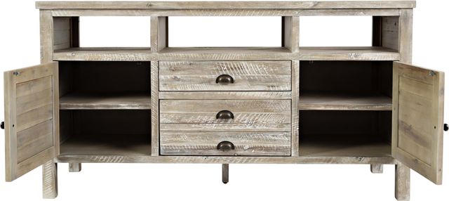 Jofran Inc. Artisan's Craft Washed Gray 60" Media Console-2