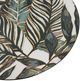 A & B Home Black/Green Plastic Botanical Print Charger Plate-1