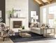 Hammary® Huron Blonde Oak Rectangular Coffee Table with Antique Brass Frame-1