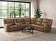 Furniture of America® Leolinus 5-Piece Brown Curved Manual Reclining Sectional-1