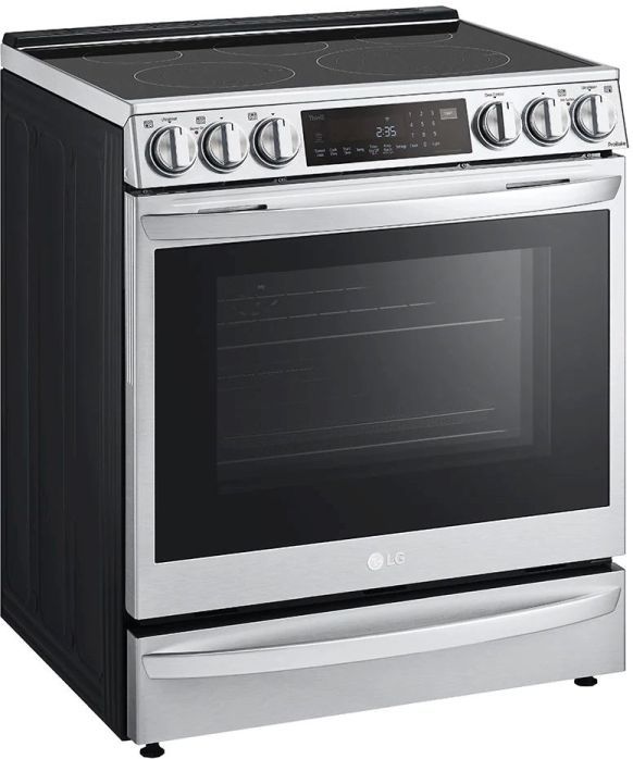 LG 30" PrintProof™ Stainless Steel Smart Slide-In Electric Range with InstaView™ and Air Fry-2