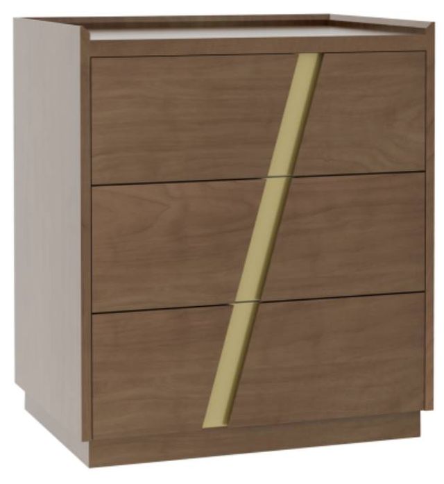 Country View Woodworking Verrado 28" Plinth Base 3-Drawer Bedside Chest-0