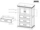International Furniture Direct Madeira Brown Chest-2