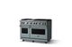 Viking® 5 Series 48" Novembery Sky Pro Style Gas (LP) Range with Polished Chrome Trim-2