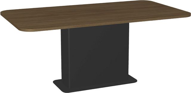 Amisco Customizable Lucarelli 72" Rectangular Dining Table with Radius Corners and 1" Thermo Fused Laminate Top-0
