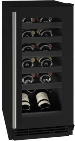 U-Line® 1 Class 15" Black Wine Refrigerator