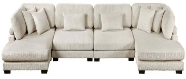 Homelegance® Traverse 4-Piece Beige U-Shape Sectional with Reversible Chaise-2