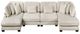 Homelegance® Traverse 4-Piece Beige U-Shape Sectional with Reversible Chaise-2
