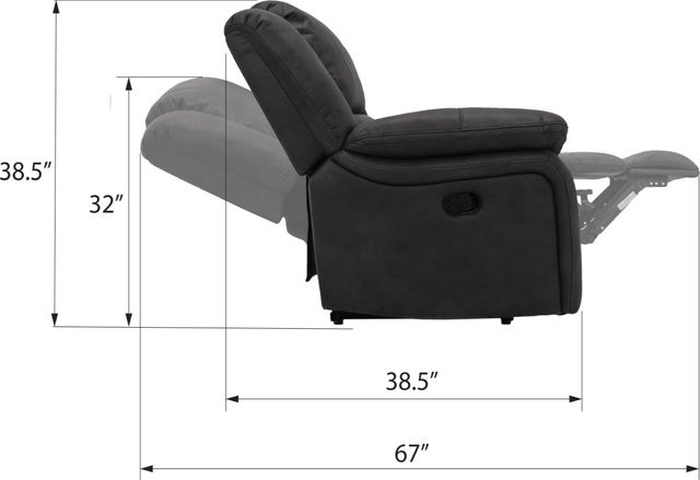 Emerald Home Navaro Black Manual Swivel Gliding Recliner-4