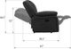 Emerald Home Navaro Black Manual Swivel Gliding Recliner-4