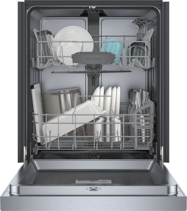 Bosch® 300 Series 24" Stainless Steel Front Control Built In Dishwasher-2