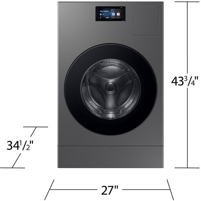 Samsung Bespoke 5.3 Cu. Ft. Dark Steel AI Laundry Combo-13