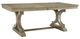 John Thomas Furniture® Cosmopolitan Taupe Gray Trestle Dining Table with Extension Leaves-0