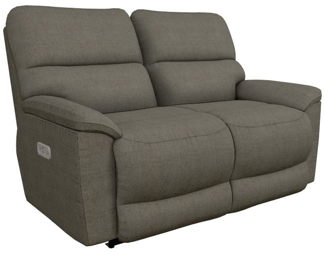 La-Z-Boy® Brooks Gray Power Reclining Loveseat with Headrest and Lumbar-0