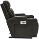 La-Z-Boy® Neo Charcoal Leather Power Rocking Recliner with Headrest and Lumbar-2