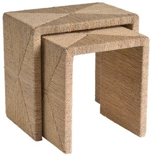 Universal Explore Home Oasis Beige 2 Piece Nesting Table Set