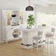 Elements International Rogen Rustic White Buffet and Hutch-1