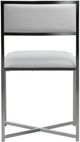 Modus Furniture Amalfi Chrome/White X-Base Dining Side Chair-4