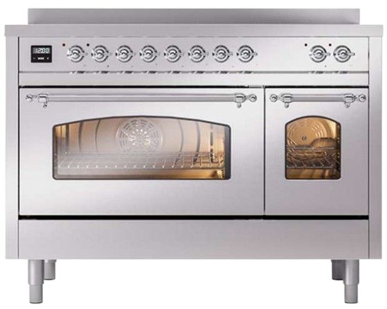 Ilve® Nostalgie II Series 48" Stainless Steel Pro Style Induction Range-3