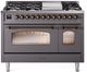 Ilve® Nostalgie II Series 48" Graphite Matte Pro Style Dual Fuel Range-0