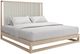 Caracole® Classic Pinstripe Almond Milk/Sun Drenched Oak King Panel Bed-0