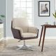 Linon Maddie Brown/Natural Swivel Chair-1