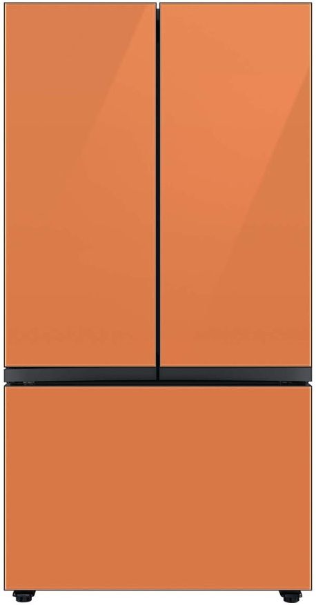 Samsung Bespoke 18" Clementine Glass French Door Refrigerator Top Panel-4