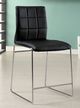 Furniture of America® Kona 2-Piece Black/Chrome Counter Chair Set-3