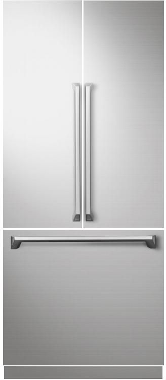 Dacor® Modernist 36" Silver Stainless Steel Built-In French Refrigerator Door Panel Kit-0