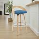 Armen Living Sonia Blue/Oak Bar Stool-1