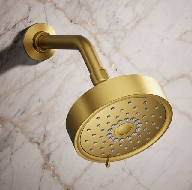 KOHLER® Purist® Vibrant Brushed Moderne Brass 1.75 GPM 3-Function Showerhead-1