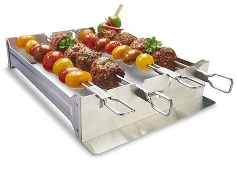 Broil King® Stainless Steel Narrow Kebab Rack-1