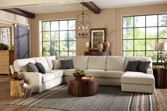 Best® Home Furnishings Customizable Dovely 5-Piece Right-Arm Facing Chaise Sectional with Four Pillows-1