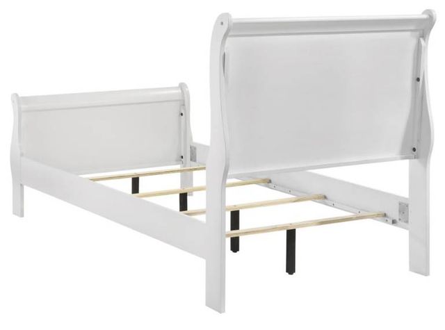 Coaster® Louis Philippe White Twin Sleigh Panel Bed-1