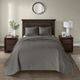 Olliix by Madison Park Dark Grey King Quebec Reversible Bedspread Set-1