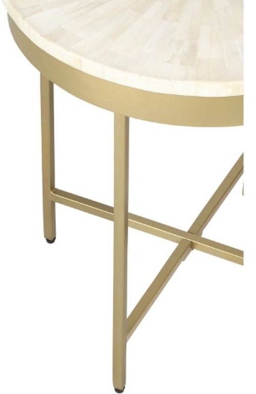 LR Home Gold/White Side Table-3