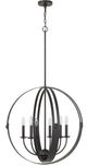 Cal® Lighting & Accessories Valais Matte Black Chandelier-0