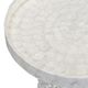 TOV Furniture Coast Pearl White Seashell Round Side Table-5