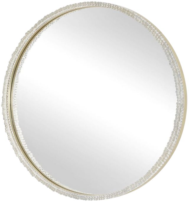 Uttermost® Break The Ice Warm Champagne Round Mirror-3