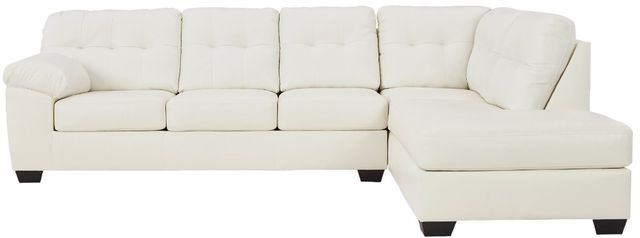 Signature Design by Ashley® Donlen 2-Piece White Right-Arm Facing Sofa Sectional and Chaise-0