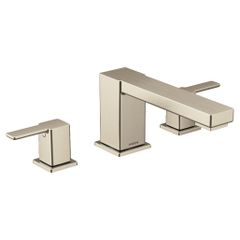 Moen® 90 Degree Brushed Nickel Two-Handle High Arc Roman Tub Faucet