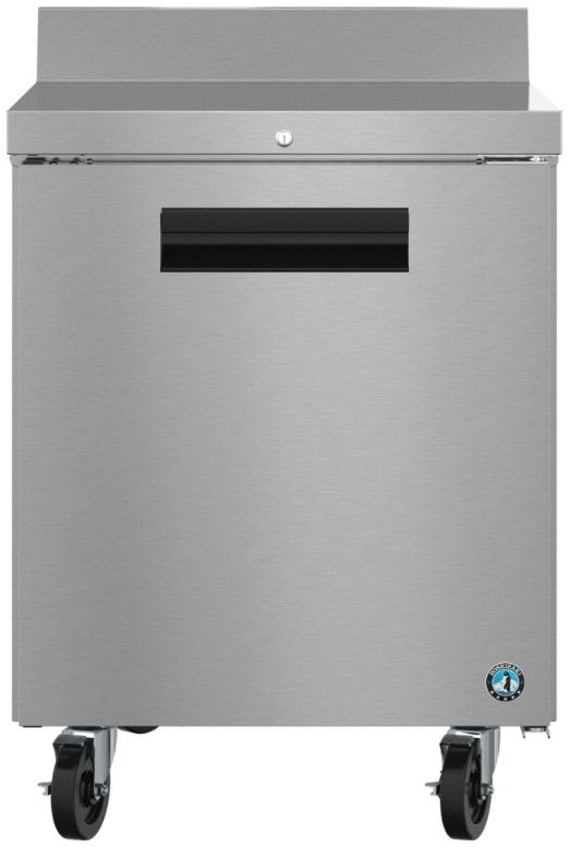 Hoshizaki Steelheart® 27" 6.21 Cu. Ft. Stainless Steel Single Section Worktop Freezer with Stainless Door and Lock-0