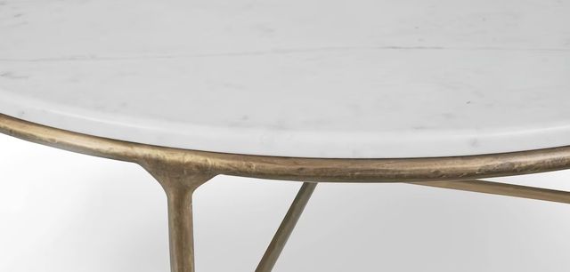 Bassett® Furniture Keswick Bronze/White Round Cocktail Table-3