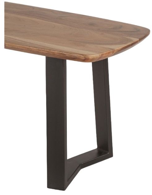 Home Trends & Design Salerno Gray Septarian/Natural Bench-3