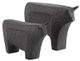 Currey & Company Sampson Textured Matte Black Large Bull-3