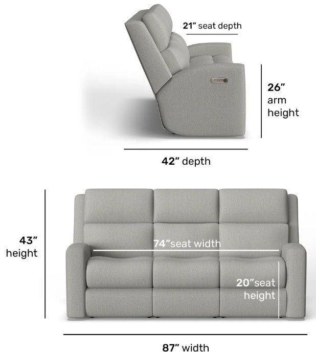 Flexsteel® Customizable Score Power Reclining Sofa with Power Headrests and Lumbar-3