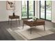 Mazin Furniture Shaffner Rustic Oak Coffee Table with Black Hairpin Legs -4