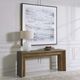 Uttermost® Vail Gray Console Table with Natural Base-1